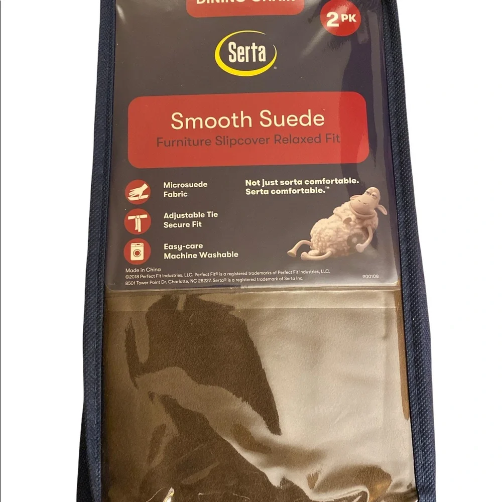 New no tags Furniture Slipcover Relaxed Fit Smooth Suede Grey 2 Pack